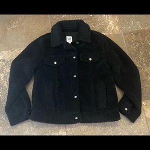 Black Small Gap Sherpa Icon Jacket